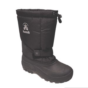 Kamik rocket winter insulated waterproof black snow boots big kid juniors size 7